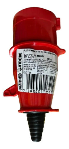 Kit Com 3: Plug N4076 16a 3p+t 380/440v Vermelho Steck Vermelho