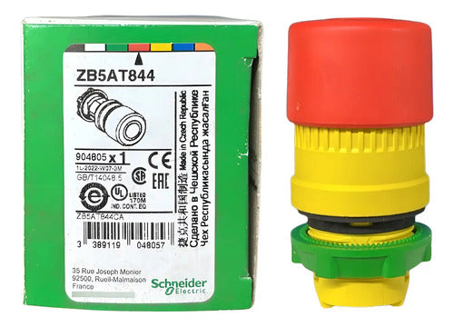 Cabeçote Para Botão 22mm Soco Vermelho Zb5at844 Schneider Amarelo E Vermelho -