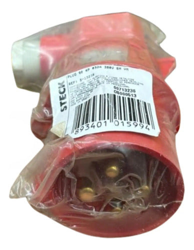 Plug 90 3p+t 32a 380v 6h Vermelho S-13236 Steck 380v