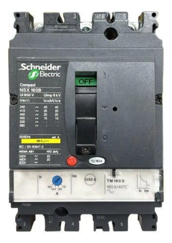 Disjuntor Tripolar Nsx160b-tm160 160a Lv430310 Schneider