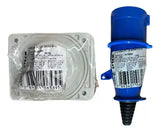 Kit Tomada N3046 + Plug N3076 16a 2p+t 220/240v Azul Steck Azul