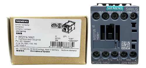Contator 3rt2016-1an21 9a 220v Siemens 220v