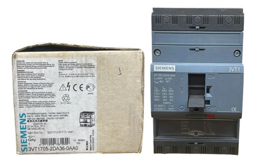 Disjuntor Tripolar 3vt1705-2da36-0aa0 50a Siemens