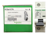 Kit Com 2 Peças: Disjuntor 1p K32a1c70 70a Schneider