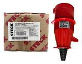 Kit Com 3: Plug N4076 16a 3p+t 380/440v Vermelho Steck Vermelho