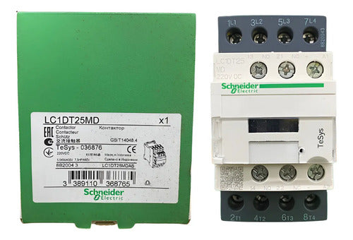 Contator 4p Tesys 12a 1na+1nf 220vcc Lc1dt25md Schneider 220v
