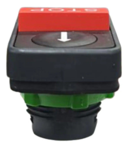 Cabeçote P/ Botão Triplo 22mm Plástico Zb5aa72124 Schneider Preto E Vermelho -