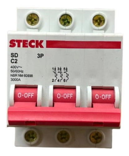 Kit Com 2 Peças: Disjuntor Sdd61c02 2a Curva C 3ka Steck