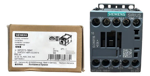 Contator 7a 24v 1na 3rt2015-1bb41 Siemens 24vcc