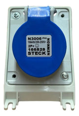 Kit Com 2 Peças: Tomada N3006 16a 2p+t 200/250v Azul Steck