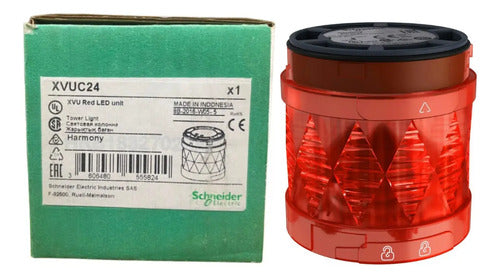 Módulo Luminoso Led Vermelho 24vca/cc Xvuc24 Schneider Vermelho