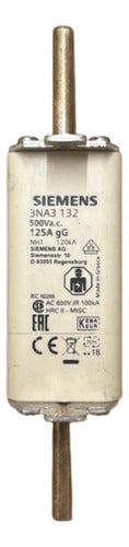 Kit Com 2: Fusível Nh01 Retardado 125a 500v 3na3132 Siemens 500v
