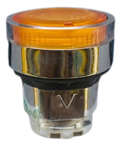 Kit Com 2: Cabeçote P/ Botão 22mm Metalico Zb4bw35 Schneider Laranja -