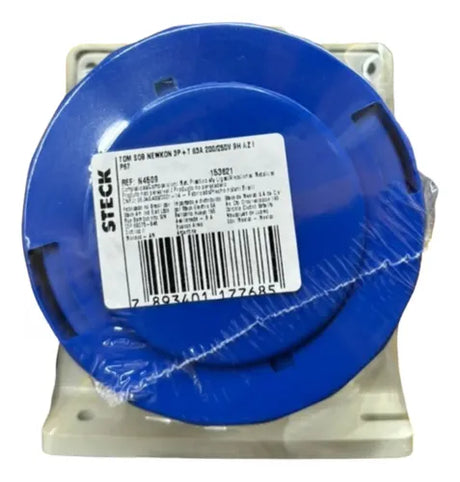 Tomada Sobrepor N4509 63a 3p+t 200/250v 9h Ip67 Azul Steck Azul