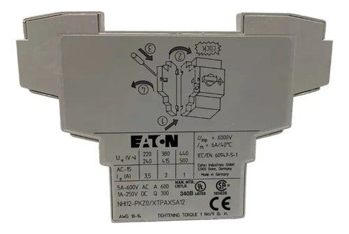 Bloco De Contato Nhi12-pkz0 Eaton Kit Com 02 Peças