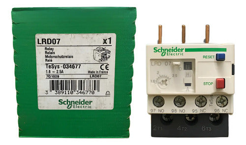 Relé De Sobrecarga Térmica 1.6-2.5a 1na+1nf Lrd07 Schneider -
