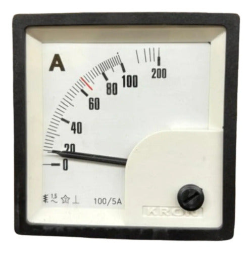 Amperímetro Fm72pc 72x72mm 100/200/5a Trvm Em 66a Ip54 Kron