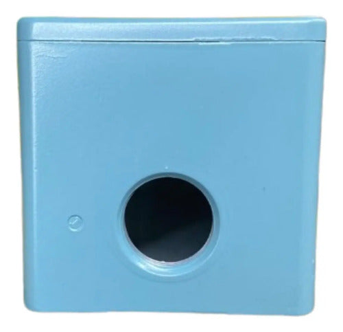 Botoeira Metalica Azul 22mm 4 Furos Xapm3504h29 Schneider Azul