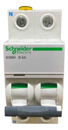 Disjuntor Acti9 Ic60h 1p +n 6a Curva B A9f83606 Schneider