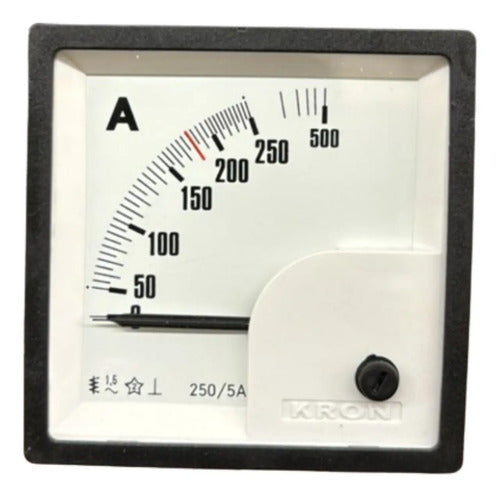 Amperímetro Fm72pc 250/500/5a Travamento Em 180a Ip54 Kron