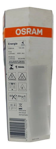 Kit 3 Lampadas Osram Vapor De Sodio Ovóide 100w E40 9000lm 220v Branco