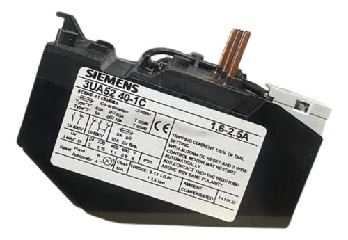 Rele De Sobrecarga 3ua5240-1c 1,6-2,5a Siemens -
