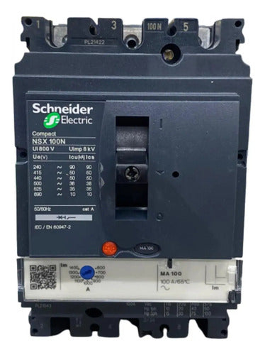 Disjuntor Tripolar 100a Nsx100n-ma100 Lv429750 Schneider