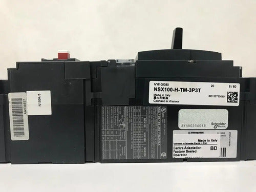 Disjuntor 3p 100a Vigi Nsx100h-tm100 Lv429670 + Lv429210