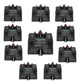 Kit Com 10 Peças: Bloco De Contato 1nf Za2ee102 Schneider Preto/vermelho 1nf