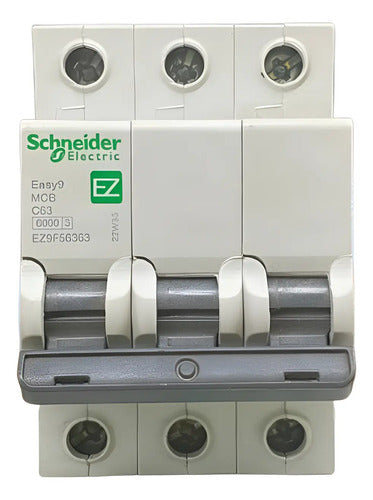 Disjuntor Easy9 3p 63a 6ka 400v Curva C Ez9f56363 Schneider