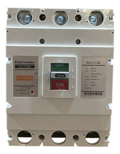 Disjuntor Termomagnético Elcm6-c3700 3p 700a 415v Eaton