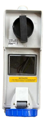 Tomada De Sobrepor Ss4009b 16a 200/250v Azul Steck Azul