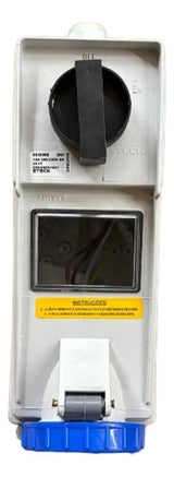 Tomada De Sobrepor Ss4009b 16a 200/250v Azul Steck Azul