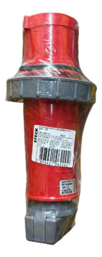 Plug 3p+t 63a 440/460v 11h Ip67 S45711w Vermelho Steck Vermelho