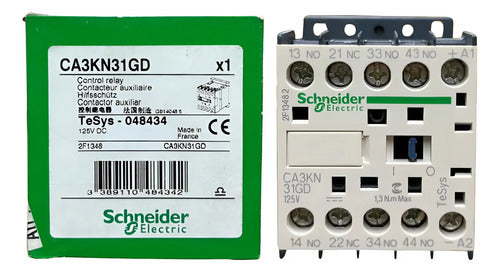 Contator Auxiliar Tesys Ca3kn31gd Schneider 125 Vcc