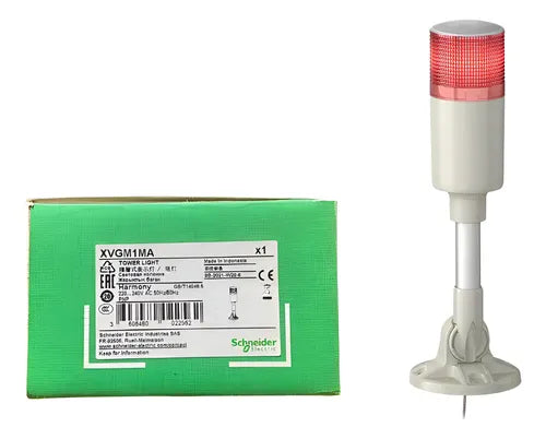 Coluna Luminosa Xvgm1ma 60mm Led Vm 220v Schneider Vermelha 220vca