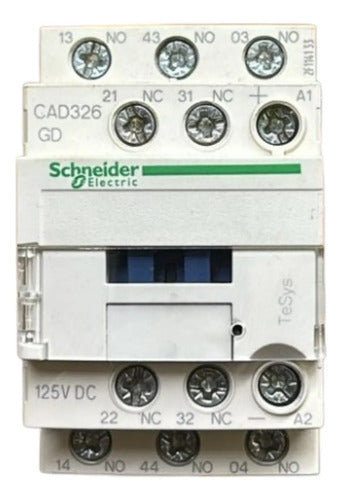 Contator Auxiliar 10a 3na+2nf 125vcc Cad326gd Schneider 125 Vcc