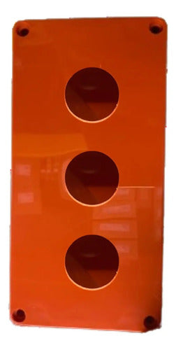 Botoeira De Plástico Absp3 C/ 3 Furos De 22mm Ace Schmersal Laranja