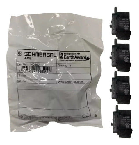 Kit Com 4 Peças: Bloco Contato E111m 1naf Marítimo Schmersal