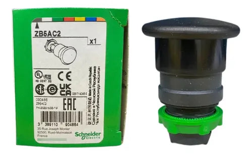 Kit 2 Cabeçotes 40mm Mola Para Botão 22mm Zb5ac2 Schneider Preto Não Se Aplica