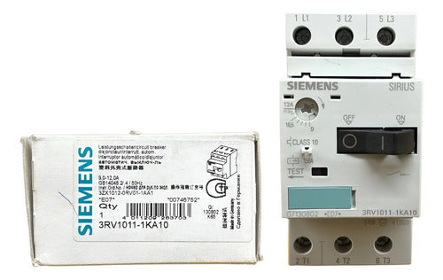 Disjuntor Motor 3rv1011-1ka10 9,0-12,0a Siemens  - 50/60hz