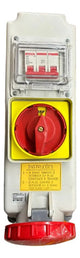 Tomada Sobrepor S4506dj 63a 3p+t+pil 6h 380/440v Ip67 Steck Vermelho