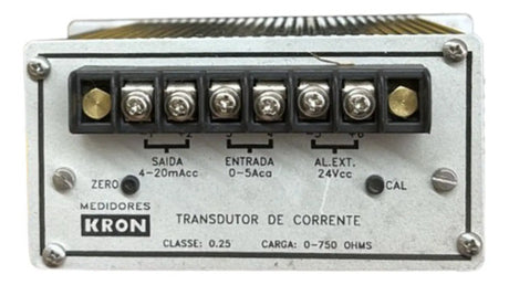 Transdutor Corrente Aa Entrada 5a Saida 4-20ma Al.24vcc Kron