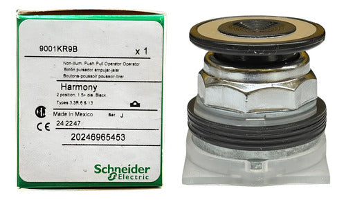 Botão 30mm 9001kr9b Preto Schneider Preto