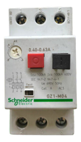 Disjuntor Termomagnético 0,4-0,63a Gz1m04 Schneider 690v 50 60 Hz