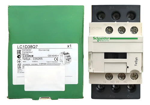 Contator Tesys 3p 38a Ac-3 380vca 1na+1nf Lc1d38q7 Schneider 380v