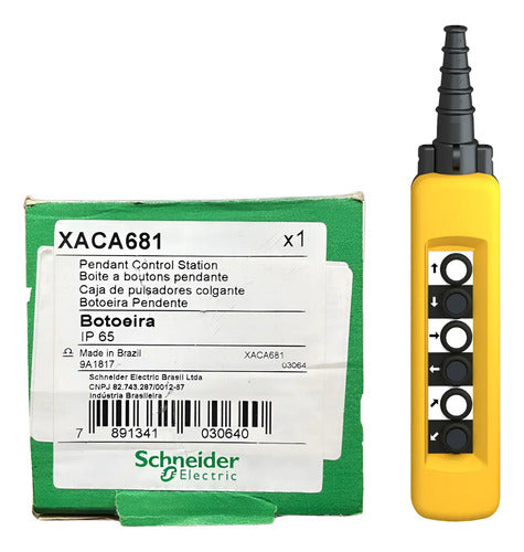 Botoeira Pendente Plastica 6 Botoes Am Xaca681 Schneider Amarelo