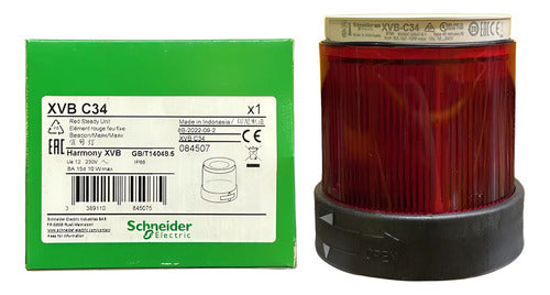 Módulo Luminoso P/ Xvb, Continuo, Vermelho, Xvbc34 Schneider Vermelho Menor Ou Igual A 250v
