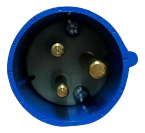 Kit Com 3 Peças: Plug N3076 16a 2p+t 200/250v 6h Azul Steck 200/250v