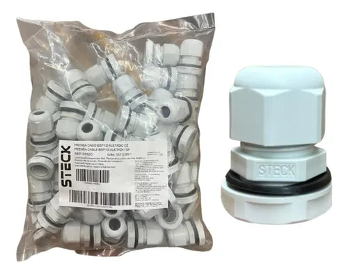 Kit Com 25: Prensa Cabo 1/2'' Bsp1/2 Cinza S852ci Steck